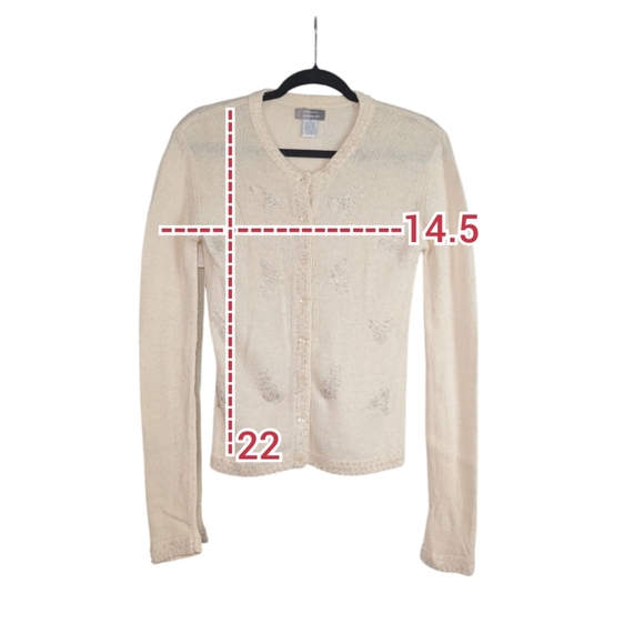 Vintage Angola Sweater with Glass Beads Detail(98) - Picture 3 of 8